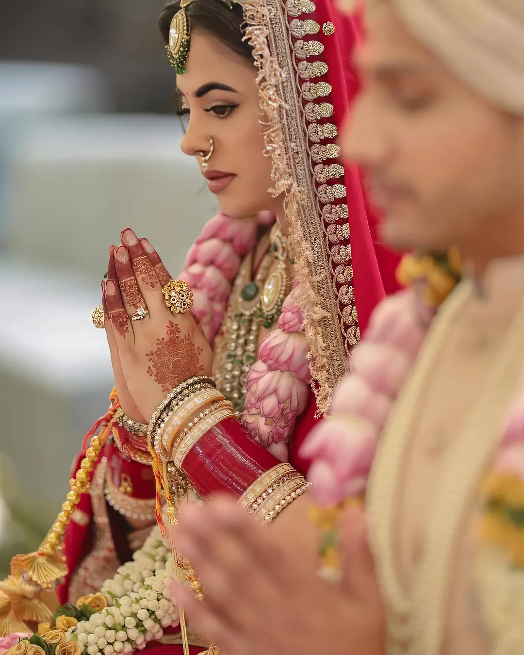 Bridal lehenga detail wedding photography